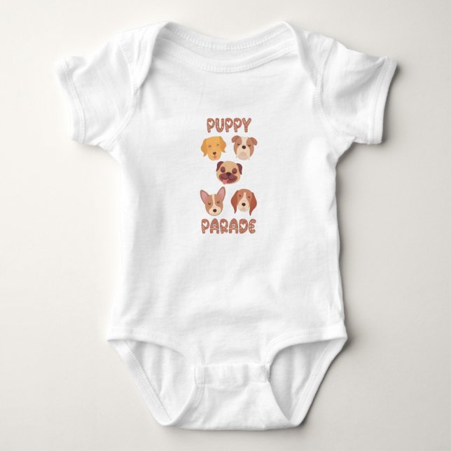 Puppy Parad Min lilla Hundar T Shirt (Framsida)