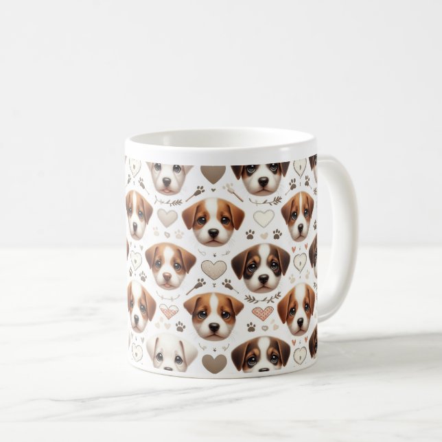 Puppy Paradise: Firande i Hund Cuteness Kaffemugg (Framsida höger)
