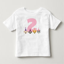 Puppy Party Girl Birthday Shirt - Rosa