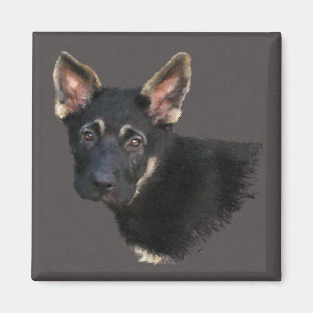 Puppy-Pastels german shepard Magnet (Framsidan)