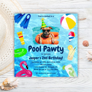 Puppy Pawty hund Bassäng Inbjudningar