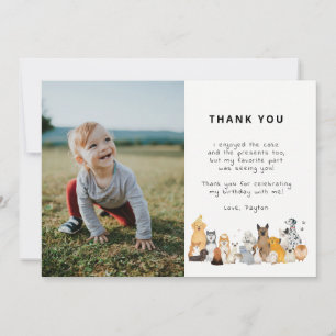 Puppy Pawty Hund Birthday Photo Tack Kort