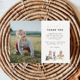 Puppy Pawty Hund Theme Birthday Photo Tack Kort