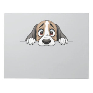 Puppy Peeking Cute Adsible Funny Animal Tecknad Anteckningsblock