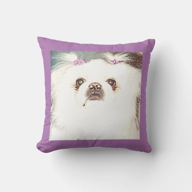 Puppy/pekingese dekorativ kudde. kudde (Framsida)
