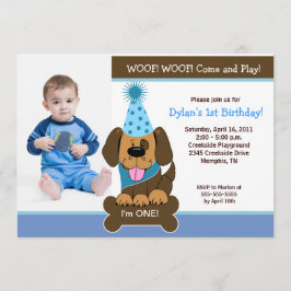 Puppy *PHOTO* Birthday 5x7 Inbjudningar