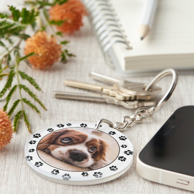 Puppy Photo Keychain (Högra Framsidan)