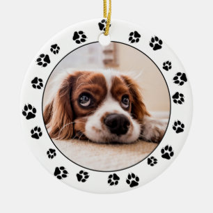 Puppy Photo Tassavtrycks Julgransprydnad Keramik