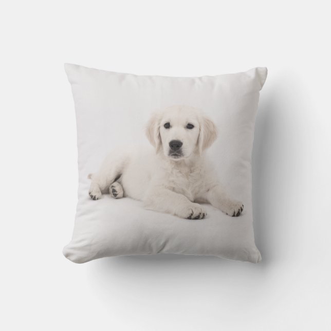 Puppy Pillow för Hund Golden Retriever Kudde (Framsida)