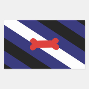 Puppy Play-Pride, Flagga Rektangulärt Klistermärke
