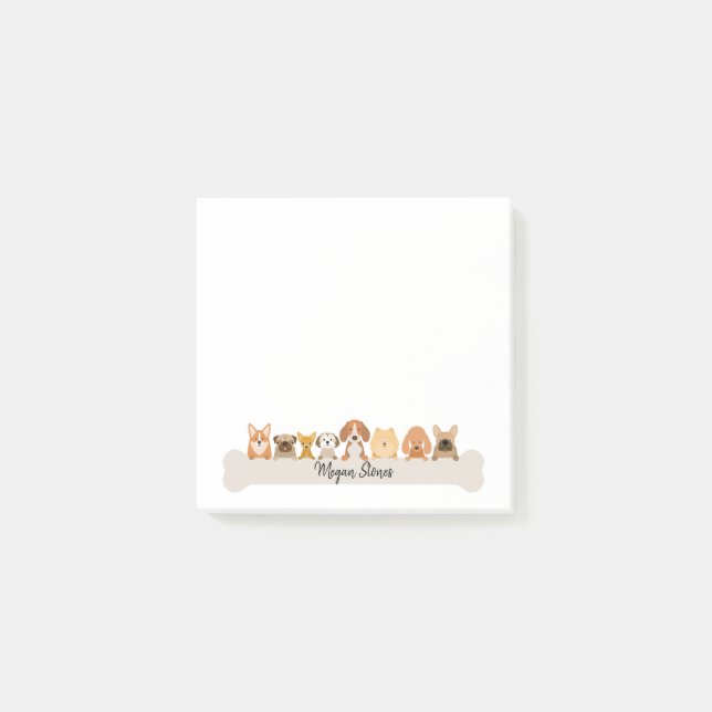 Puppy Post It Notes Cute Doggy, Anteckningsblock Post-it Block (Framsida)