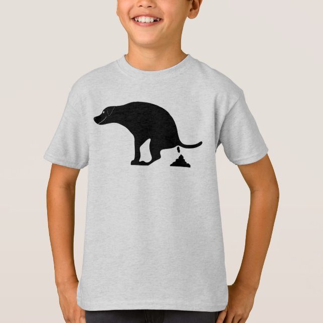 Puppy Potty poopoping Hund Roligt & Cute T Shirt (Framsida)