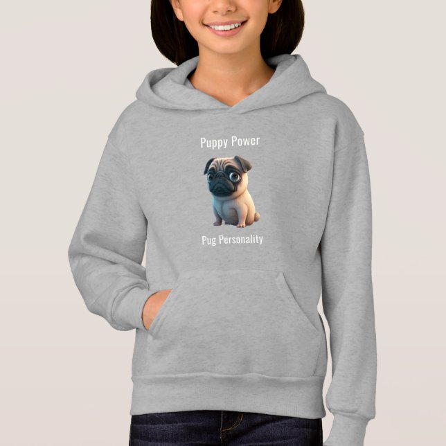 Puppy Power, Pug Personality: Puppy Kärlek T Shirt (Framsida)