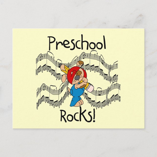Puppy Preschool Sten Tshirts och Gifts Vykort (Framsida)