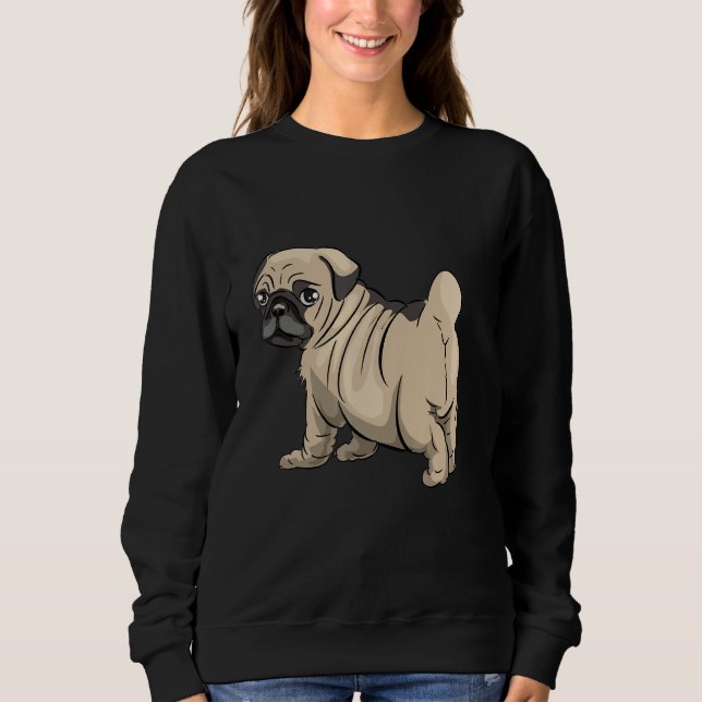 Puppy Pug Pet Cute T Shirt (Framsida)