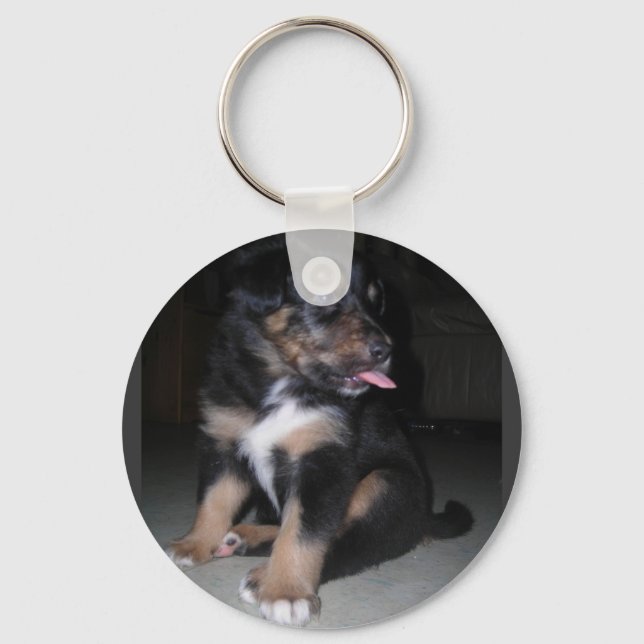 PUPPY RASPBERRY KEYCHAIN NYCKELRING (Framsida)