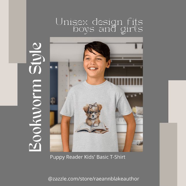 Puppy Reader Kids Basic T-Shirt (Skapare uppladdad)