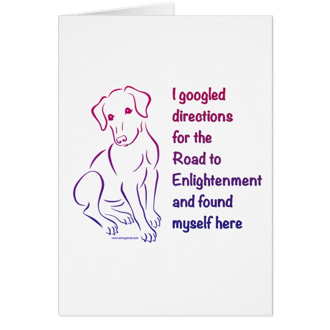 Puppy Road to Enlightenment Hälsningskort (Framsidan)