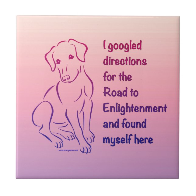 Puppy Road to Enlightenment Kakelplatta (Framsidan)