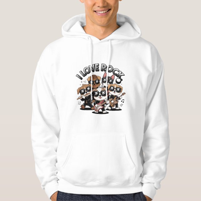 Puppy rock band hoodie (Framsida)
