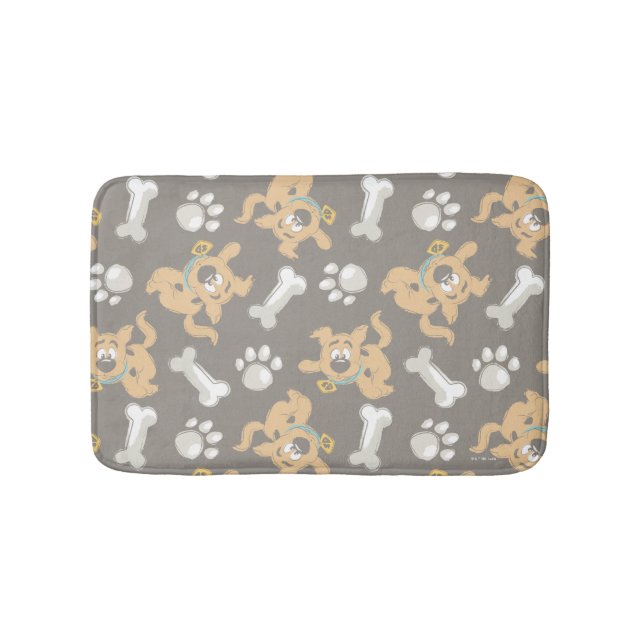 Puppy Scooby-Doo Bone & Paw Print Mönster Badrumsmatta (Framsidan)