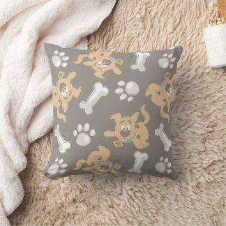 Puppy Scooby-Doo Bone & Paw Print Mönster Kudde