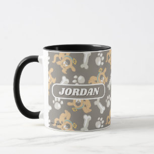 Puppy Scooby-Doo Bone & Paw Print Mönster Mugg