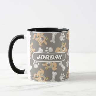 Puppy Scooby-Doo Bone & Paw Print Mönster Mugg