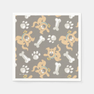 Puppy Scooby-Doo Bone & Paw Print Mönster Pappersservett