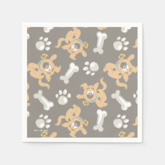 Puppy Scooby-Doo Bone & Paw Print Mönster Pappersservett