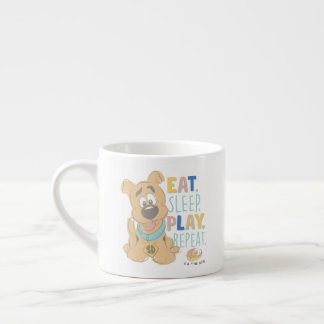 Puppy Scooby-Doo "Eat, Sömn, Spela upp, Upprepa" Espressomugg