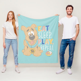 Puppy Scooby-Doo "Eat, Sömn, Spela upp, Upprepa" Fleecefilt