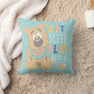 Puppy Scooby-Doo "Eat, Sömn, Spela upp, Upprepa" Kudde