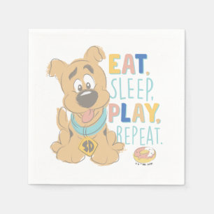 Puppy Scooby-Doo "Eat, Sömn, Spela upp, Upprepa" Pappersservett