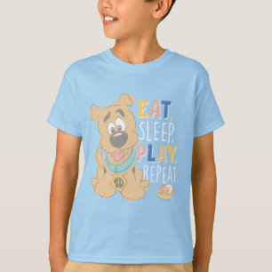 Puppy Scooby-Doo "Eat, Sömn, Spela upp, Upprepa" T Shirt