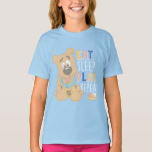 Puppy Scooby-Doo "Eat, Sömn, Spela upp, Upprepa" T Shirt