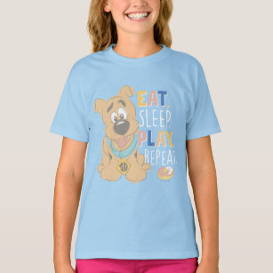 Puppy Scooby-Doo "Eat, Sömn, Spela upp, Upprepa" T Shirt