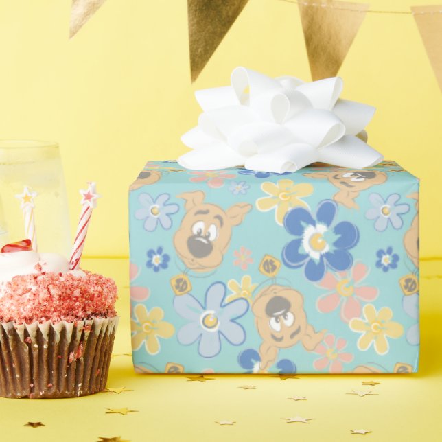 Puppy Scooby-Doo Flower Mönster Presentpapper (Födelsedagsfest)