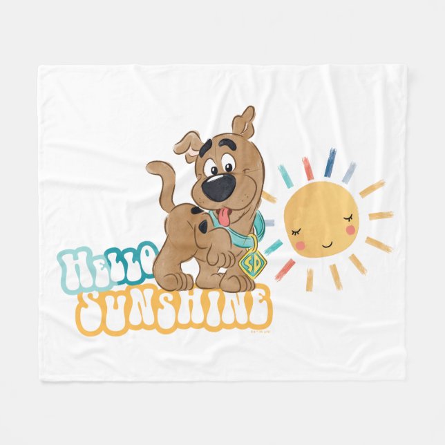 Puppy Scooby-Doo "Hej Sunshine" Fleecefilt (Framsidan (Horisontell))