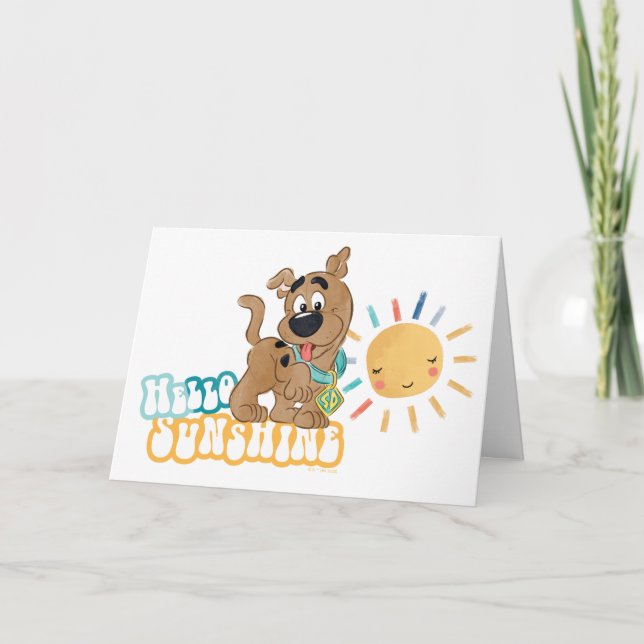 Puppy Scooby-Doo "Hej Sunshine" Kort (Framsida)