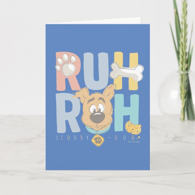 Puppy Scooby-Doo "Ruh Roh" Kort (Framsida)