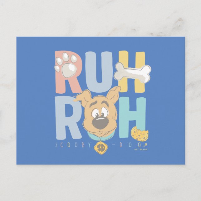 Puppy Scooby-Doo "Ruh Roh" Vykort (Framsida)