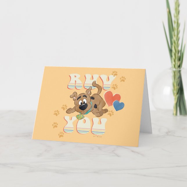 Puppy Scooby-Doo "Ruv You" Kort (Framsida)