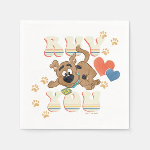 Puppy Scooby-Doo "Ruv You" Pappersservett