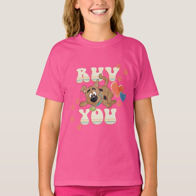Puppy Scooby-Doo "Ruv You" T Shirt (Framsida)