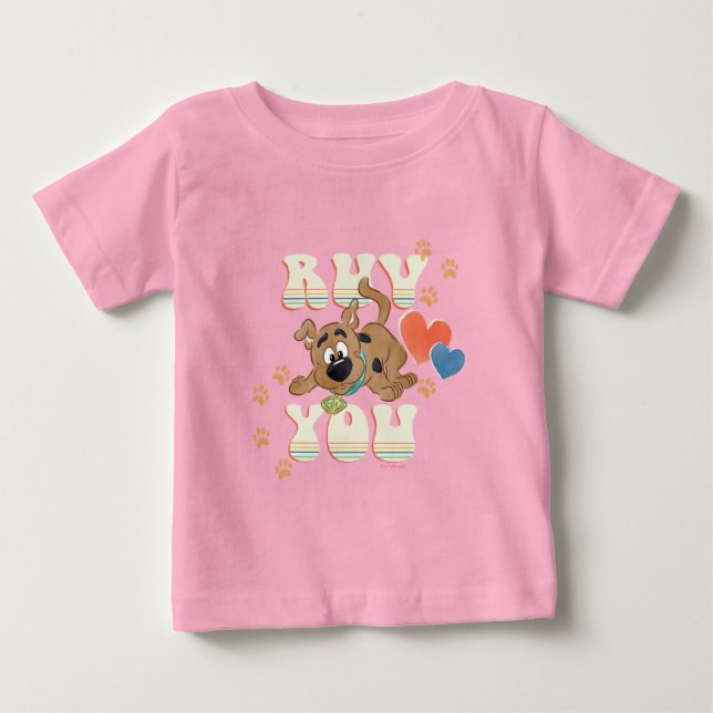 Puppy Scooby-Doo "Ruv You" T Shirt (Framsida)
