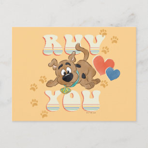 Puppy Scooby-Doo "Ruv You" Vykort