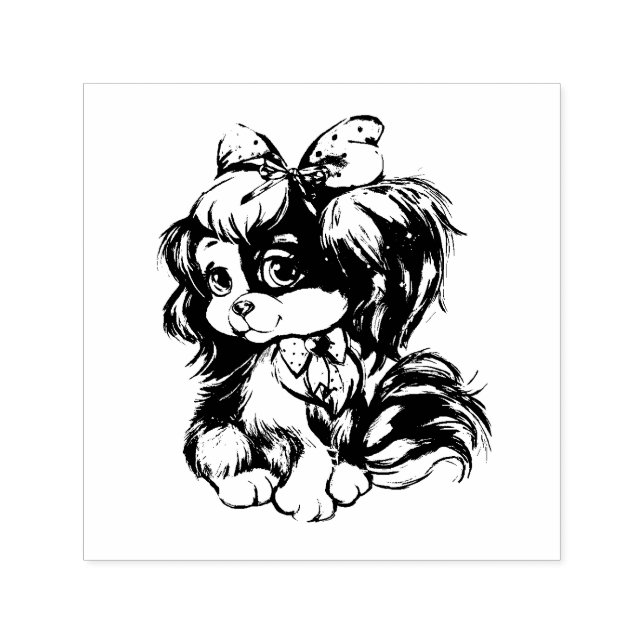 Puppy Self-inking Stamp Självfärgande Stämpel (Design)