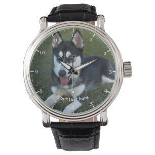 Puppy siberian husky armbandsur