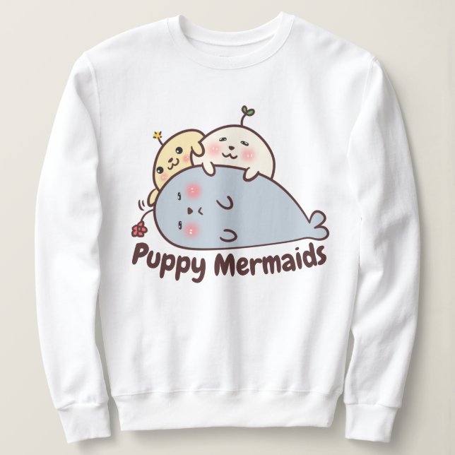 Puppy-Sjöjungfruar T Shirt (Design framsida)